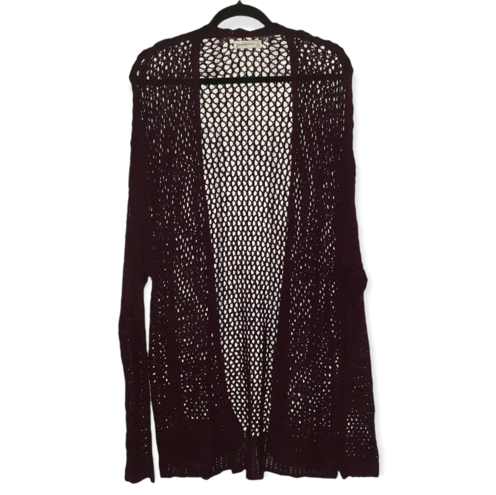 Abercrombie Burgundy Cardigan